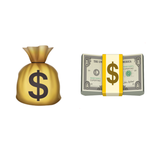 💰💵 Emoji Domain iOS rendering